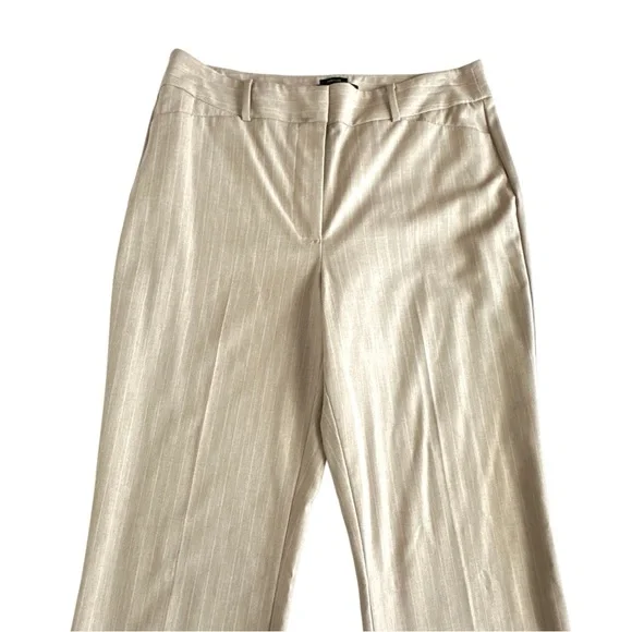 Beige Pinstripe Dress Pants - Picture 15 of 16